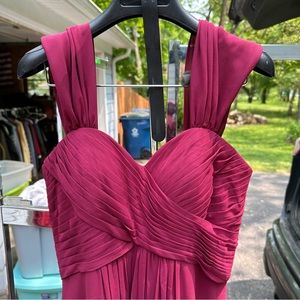 Burgundy chiffon dress